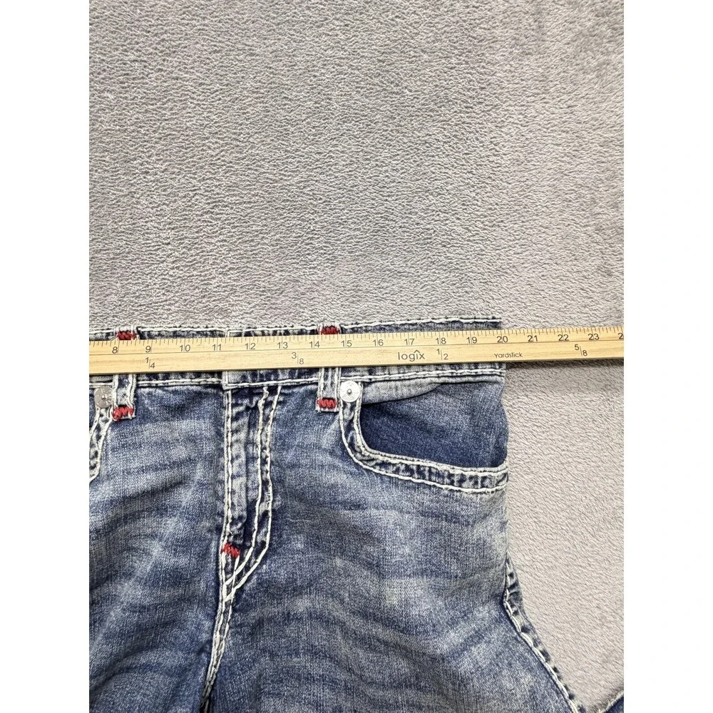 True‎ Religion Ricky Jeans Mens Measured 40x29 Blue Relaxed Straight Zip Fly